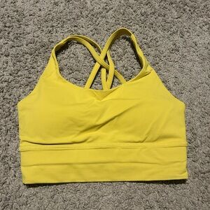 Lululemon Women's Yellow Sports Bra Size 4
